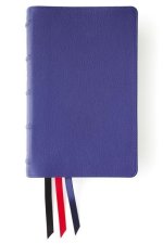Niv, Side-Column Reference Bible, Personal Size, Premium Goatskin Leather, Blue, Premier Collection, Art Gilded Edges, Comfort Print