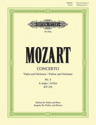 Violin Concerto No. 5 in a K219 (Edition for Violin and Piano): Cadenzas by Henri Marteau
