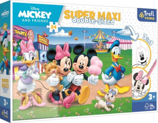 Oboustrannďż˝ puzzle Mickey Mouse: Na pouti SUPER MAXI
