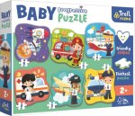 Baby puzzle Povolání a vozidla 6v1