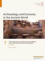The Economic Structure of Eastern Anatolian Highland from Urartian Period to the                End of Late Antiquity