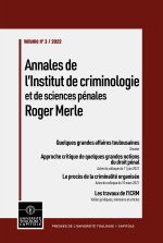 Annales de l'Institut de criminologie et de sciences pénales Roger Merle