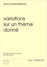 VARIATIONS SUR UN THEME DONNE - VARIA IUNI PE O TEM  DAT