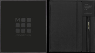 Moleskine X Kaweco Gelroller 0,7mm & Notizbuch Set, Large/A5, Liniert, Schwarz
