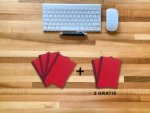 A 6 Notizbuch - Set, 4+2 gratis, Luxury 80 Seiten ROT JUPITER GLITTER-OPTIK, to do