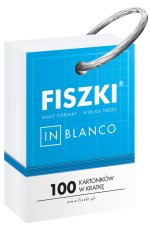 Fiszki In Blanco. 100 kartoników w kratkę na metalowym kółku