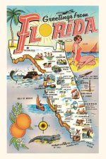 Vintage Journal Greetings from Florida, Map
