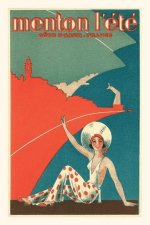Vintage Journal Travel Poster for Cote d'Azur, France
