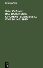 Das Bayerische Kirchensteuergesetz vom 20. Mai 1935