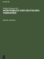 Wörterbuch der Deutschen Tiernamen, Insekten, Lieferung 3