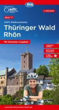 ADFC-Radtourenkarte 17 Thüringer Wald Rhön 1:150.000, reiß- und wetterfest, E-Bike geeignet, GPS-Tracks Download, mit Bett+Bike Symbolen, mit Kilomete