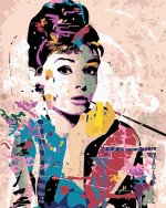 Malování podle čísel 40 x 50 cm - Audrey Hepburn