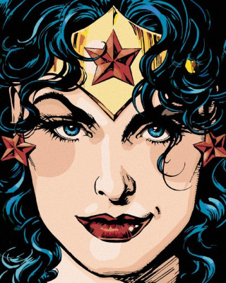 Malování podle čísel 40 x 50 cm Wonder Woman - PREBAL KOMIKSU
