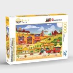 Brain Tree - Country Train 1000 Piece Puzzle for Adults: With Droplet Technology for Anti Glare & Soft Touch