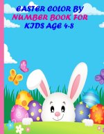 easter color by number book for kids age 4-8