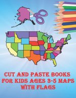 Cut and Paste Books for Kids Ages 3-5 Maps with Flags