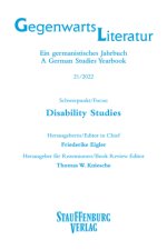 Gegenwartsliteratur. Ein Germanistisches Jahrbuch /A German Studies Yearbook / 21/2022