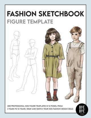 Fashion Sketchbook Kids Figure Template