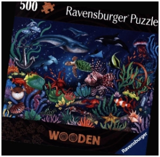 Ravensburger Puzzle 17515 - Unten im Meer - 500 Teile Holzpuzzle fďż˝r Kinder und Erwachsene ab 14 Jahren, mit stabilen, individuellen Puzzleteilen und