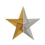 Origami 15x15 cm, gold/silber FSC MIX 32 Blatt, 75 g/m?