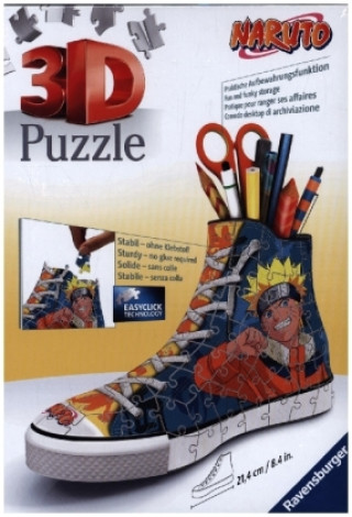 Ravensburger 3D Puzzle 11543 Sneaker Naruto - Praktischer Stiftehalter - 108 Teile - Schreibtisch-Organizer für Kinder ab 8 Jahren (Hra)