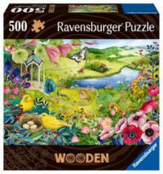 Ravensburger Puzzle 17513 - Wilder Garten - 500 Teile Holzpuzzle mit stabilen, individuellen Puzzleteilen und 40 kleinen Holzfiguren (Whimsies), fďż˝r K