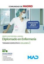 Diplomado en enfermería, grupo II de personal laboral, de la Comunidad de Madrid : temario específico