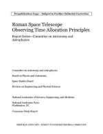 Roman Space Telescope Observations: Report Series?committee on Astronomy and Astrophysics