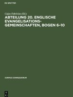 Abteilung 20. Englische Evangelisationsgemeinschaften, Bogen 6?10