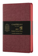 Agenda 2023 semainier vertical poche Harris maple red