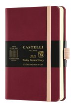 Agenda 2023 semainier vertical poche Aquarela Black cherry