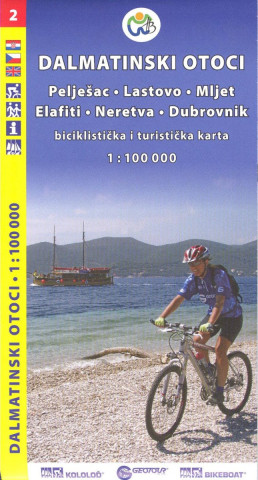 Dalmátské pobřeží jih (Pelješac, Lastovo, Mljet, Elafiti, Neretva, Dubrovnik) /cykloturistická mapa 1:100 000