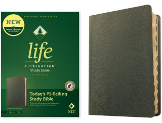 NLT Life Application Study Bible, Third Edition (Red Letter, Genuine Leather, Olive Green, Indexed)