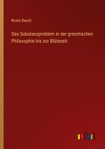 Das Substanzproblem in der griechischen Philosophie bis zur Blütezeit