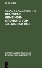 Deutsche Gemeindeordnung vom 30. Januar 1935