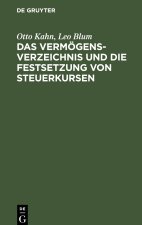 Das Vermögensverzeichnis und die Festsetzung von Steuerkursen