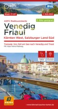 ADFC-Radtourenkarte IT-VF Venedig, Friaul - Kärnten West, Salzburger Land Süd, 150.000, reiß- und wetterfest, E-Bike geeignet, GPS-Tracks Download, mi