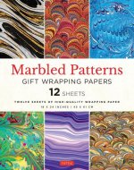 Marbled Patterns Gift Wrapping Paper - 12 sheets