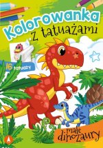 Kolorowanka z tatuażami. Małe dinozaury