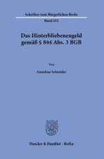 Das Hinterbliebenengeld gemäß § 844 Abs. 3 BGB.