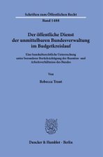 Der öffentliche Dienst der unmittelbaren Bundesverwaltung im Budgetkreislauf.