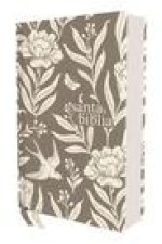 Nvi, Santa Biblia, Texto Revisado 2022, Tama?o Compacto, Tapa Dura/Tela, Floral Gray, Palabras de Jesús En Rojo, Comfort Print