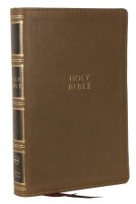 Nkjv, Compact Center-Column Reference Bible, Leathersoft, Brown, Red Letter, Thumb Indexed, Comfort Print