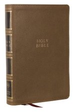 Kjv, Compact Center-Column Reference Bible, Leathersoft, Brown, Red Letter, Comfort Print