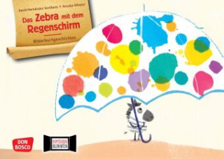 Das Zebra mit dem Schirm. Kamishibai Bildkartenset