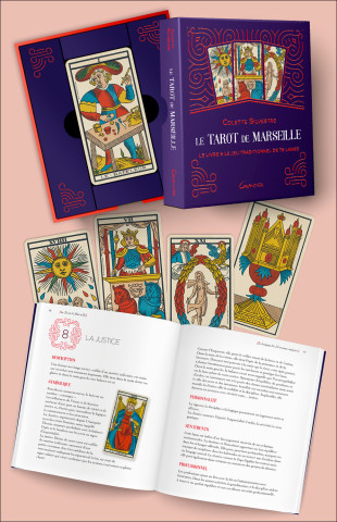 LE TAROT DE MARSEILLE - COFFRET - LE LIVRE & LE JEU TRADITIONNEL DE 78 LAMES