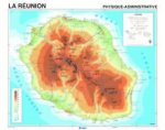 MAPA MURAL REUNION FIS/ADM OCEAN INDIEN 100X140 D/C