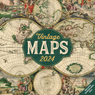 Vintage Maps Kalender 2024 - 30x30