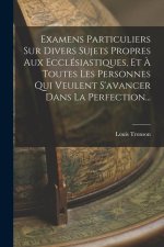 Examens Particuliers Sur Divers Sujets Propres Aux Ecclésiastiques, Et ? Toutes Les Personnes Qui Veulent S'avancer Dans La Perfection...