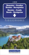 Slowenien - Kroatien - Bosnien-Herzegowina Strassenkarte 1:500 000
